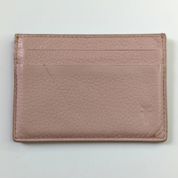 Frye Classic Genuine Pebbled Leather Slim ID & Card Holder Wallet Blush Pink - Picture 1 of 7